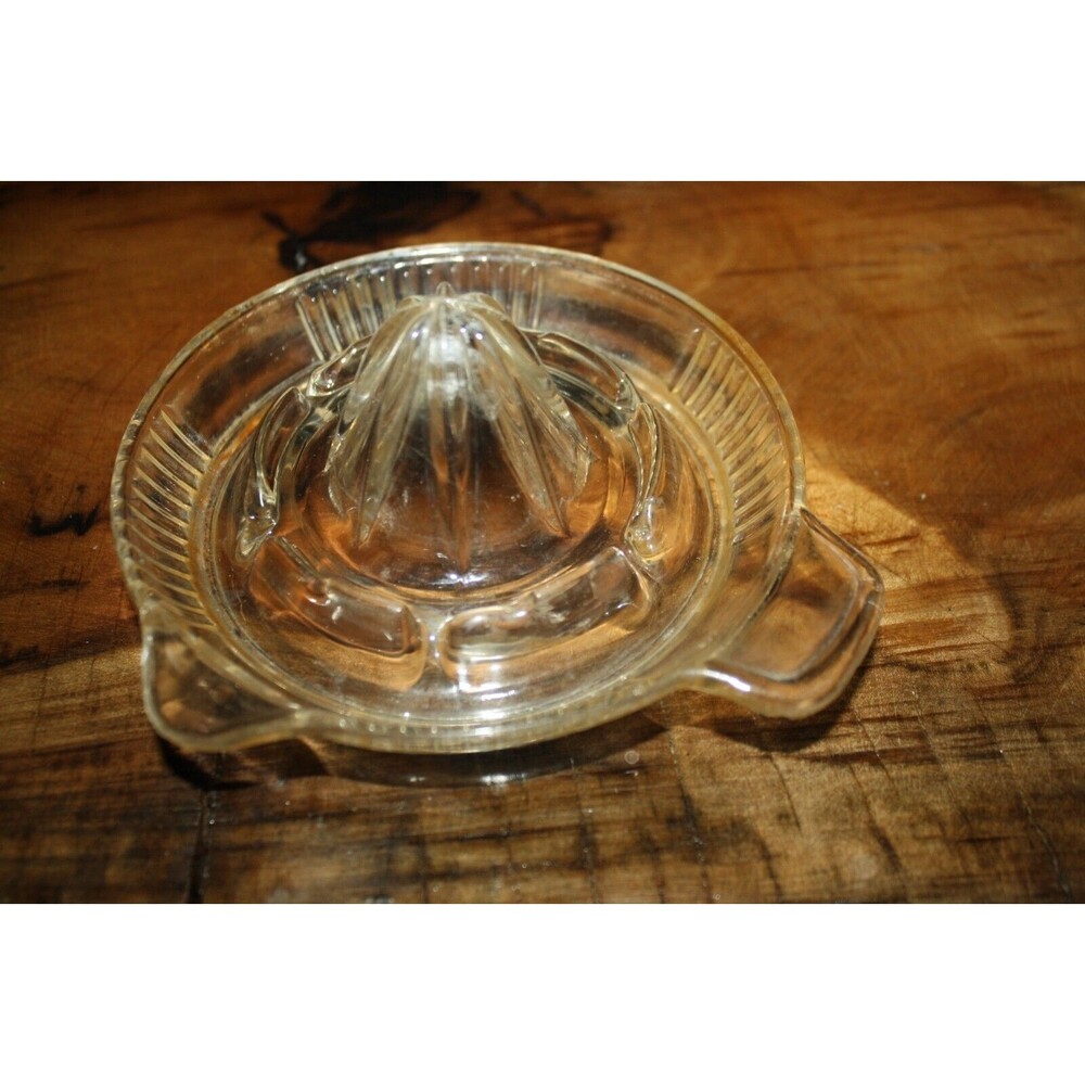 Depression Glass Hand Held Juicer Vintage Kitchen Tool Gadget Fruit